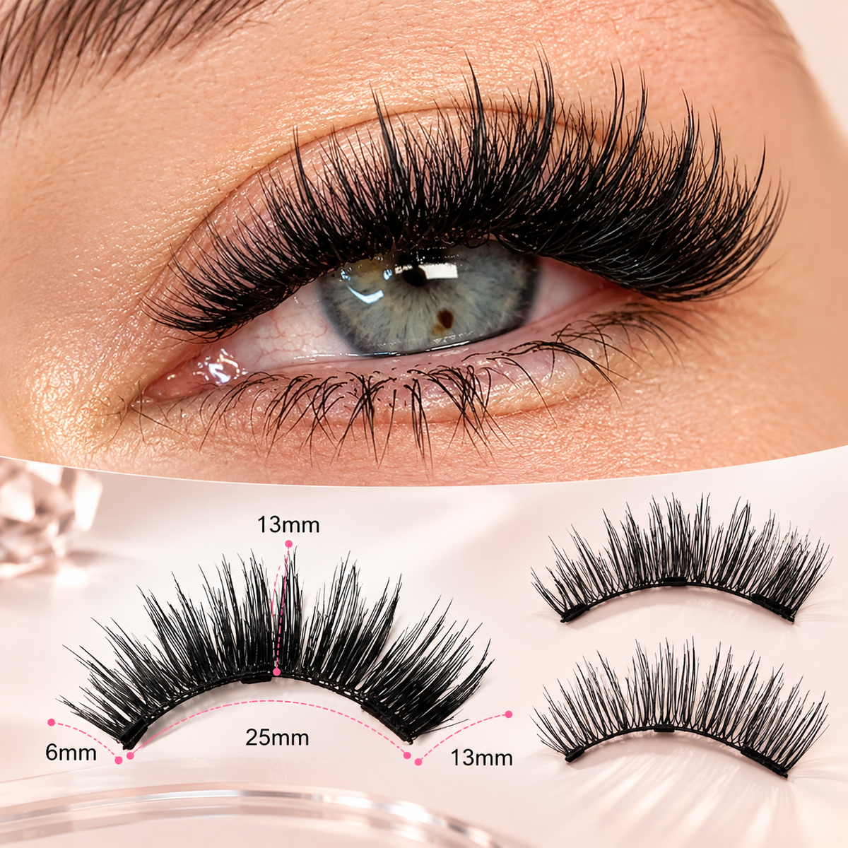 3D Magnetic Eyelash Kit – Reusable, Glue-Free Lashes