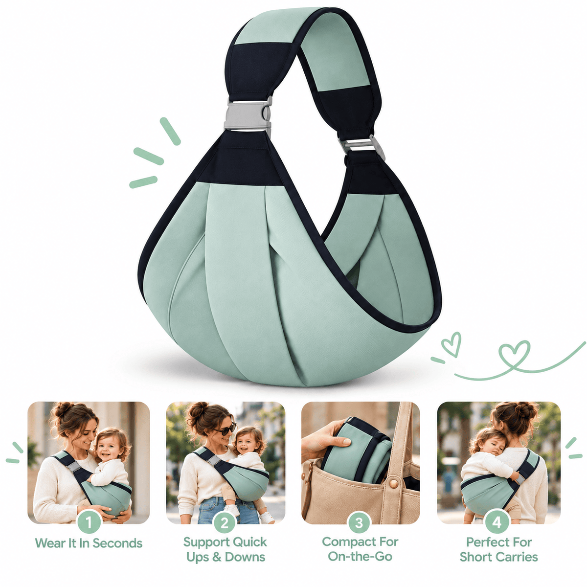 Easygo Toddler Carrier – Lightweight, Foldable & Easy-to-Wear Sling