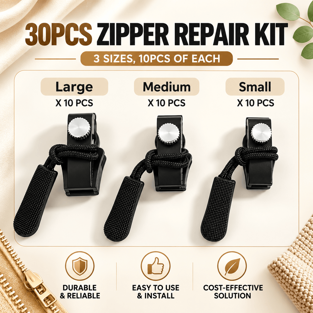 30 PCS Universal Zipper Repairer