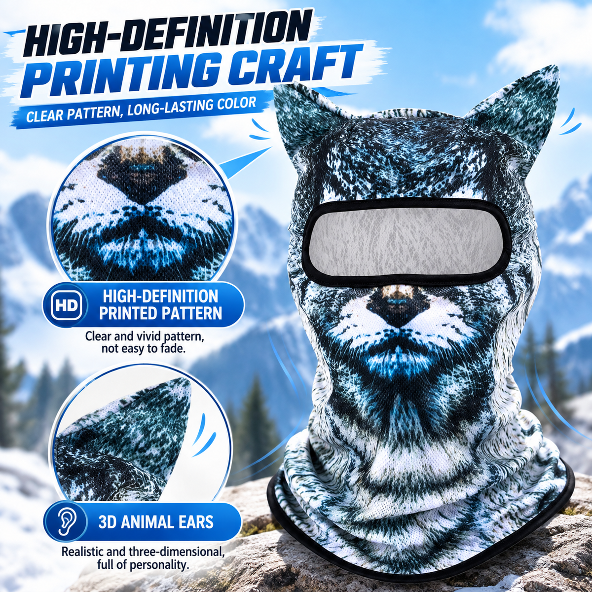 3D Animal Full-Coverage Sun Mask