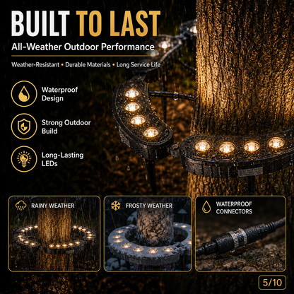 🌳💡 Ring-Shaped Solar Tree Lights