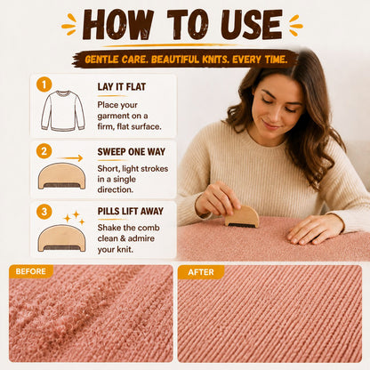 Beech Wood Lint Remover