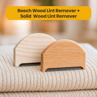 Beech Wood Lint Remover - 1 PC + Solid Wood Lint Remover - 1 PC