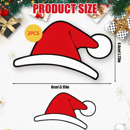 Christmas Santa Hat Car Decal Set