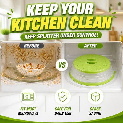 Collapsible Silicone Microwave Food Cover with Hanging Hook