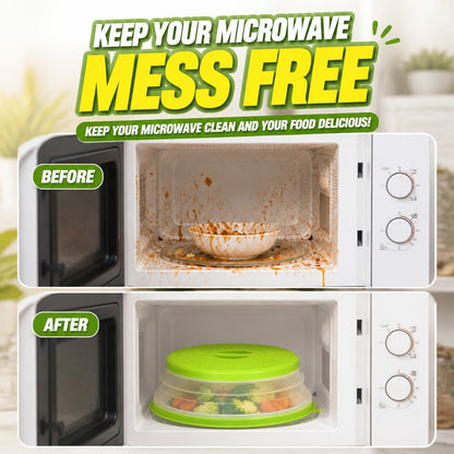 Collapsible Silicone Microwave Food Cover with Hanging Hook