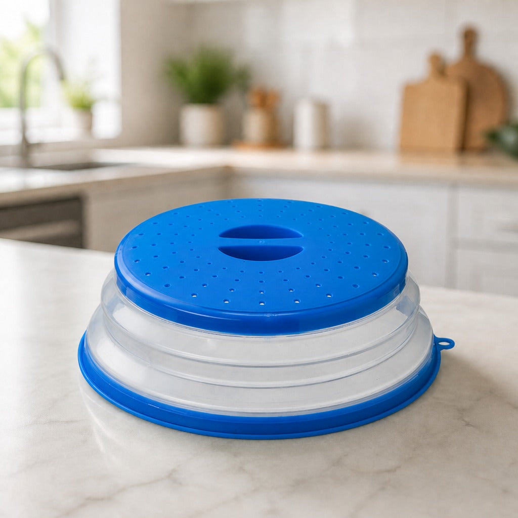 Collapsible Silicone Microwave Food Cover with Hanging Hook