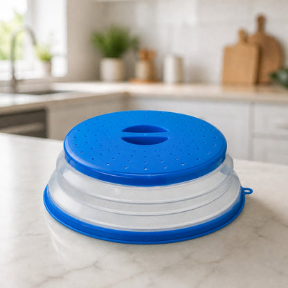 Collapsible Silicone Microwave Food Cover with Hanging Hook