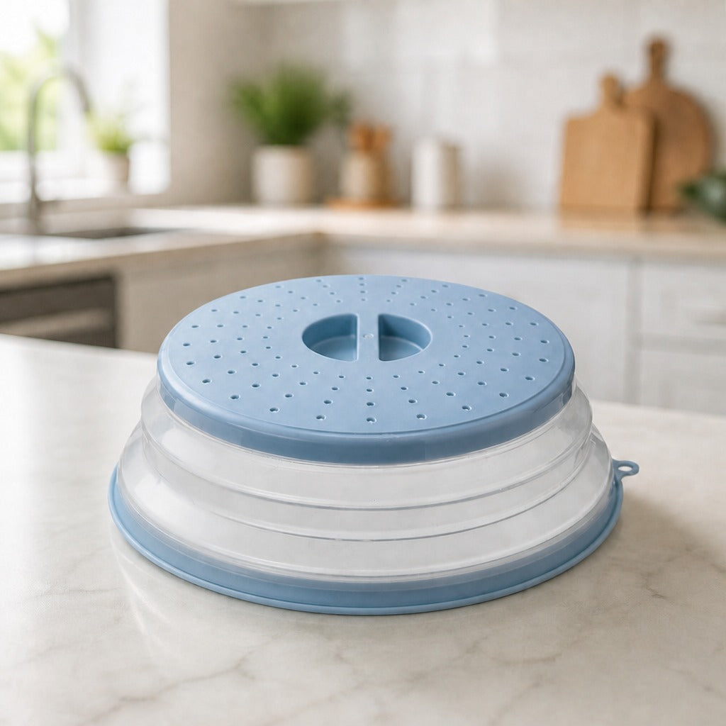 Collapsible Silicone Microwave Food Cover with Hanging Hook