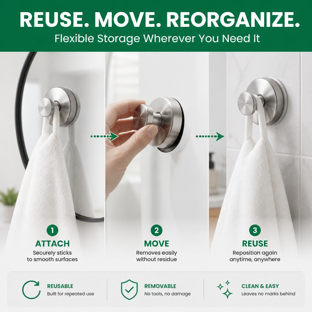 Suction Cup Hooks - Zero Tools, Zero Damage