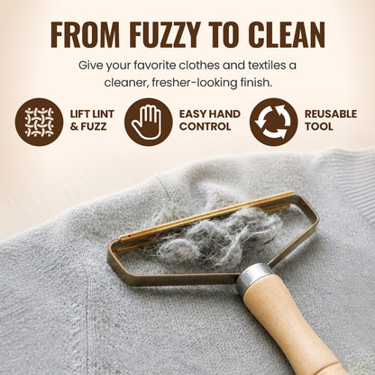 Manual Wooden Lint & Fuzz Remover