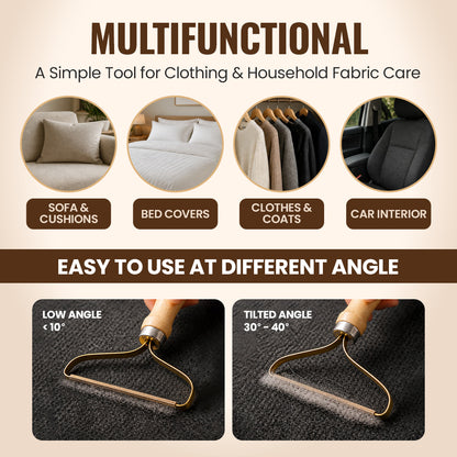 Manual Wooden Lint & Fuzz Remover