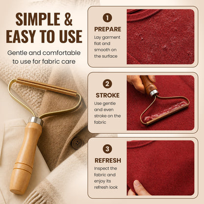 Manual Wooden Lint & Fuzz Remover