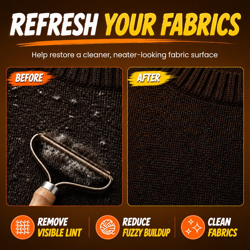 ☁️☁️ Manual Wooden Lint & Fuzz Remover