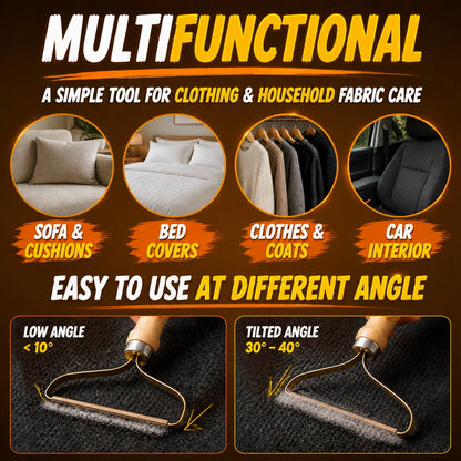 ☁️☁️ Manual Wooden Lint & Fuzz Remover