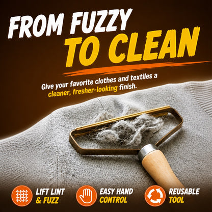 ☁️☁️ Manual Wooden Lint & Fuzz Remover