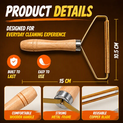 ☁️☁️ Manual Wooden Lint & Fuzz Remover
