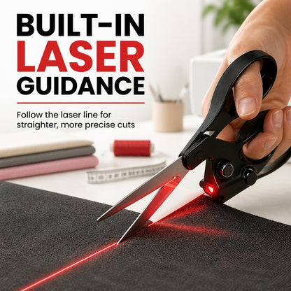 ✂️ Laser Guided Scissors – Accurate, Guided Cutting for Sewing & Creative Projects