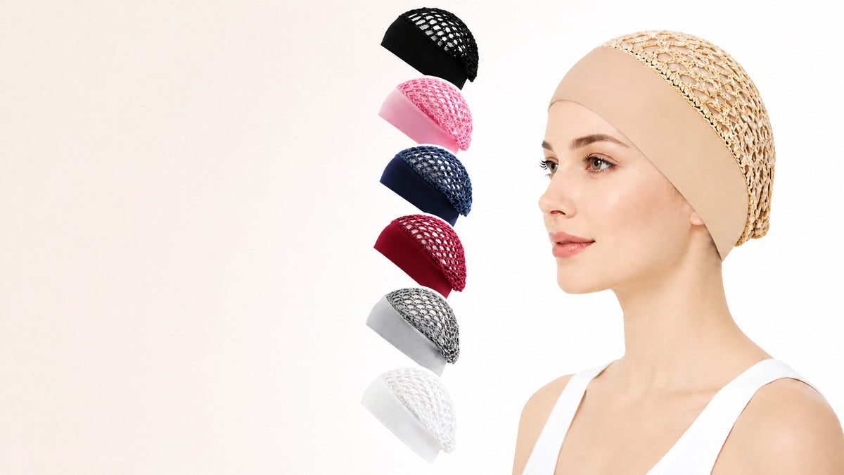 3-Piece Stretchy Wide-Edge Sleeping Cap Set