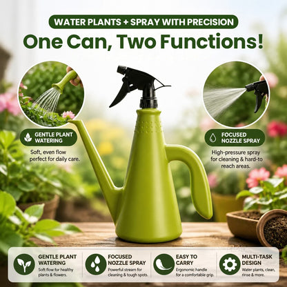 Dual-Purpose Garden Watering Can with High-Pressure Nozzle Spray