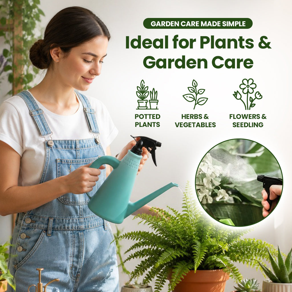 Dual-Purpose Garden Watering Can with High-Pressure Nozzle Spray