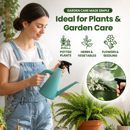 Dual-Purpose Garden Watering Can with High-Pressure Nozzle Spray