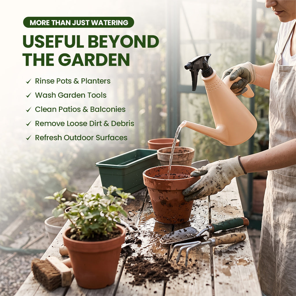 Dual-Purpose Garden Watering Can with High-Pressure Nozzle Spray