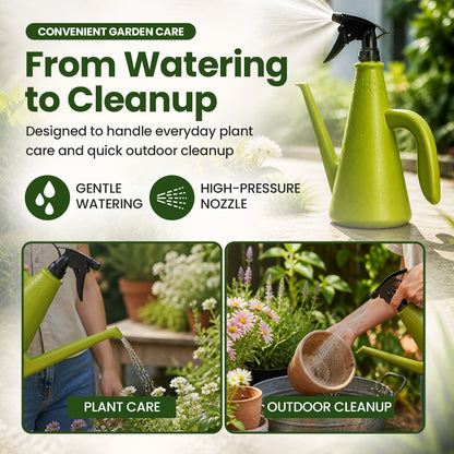 Dual-Purpose Garden Watering Can with High-Pressure Nozzle Spray