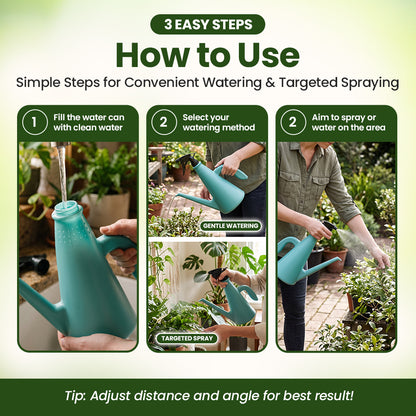 Dual-Purpose Garden Watering Can with High-Pressure Nozzle Spray
