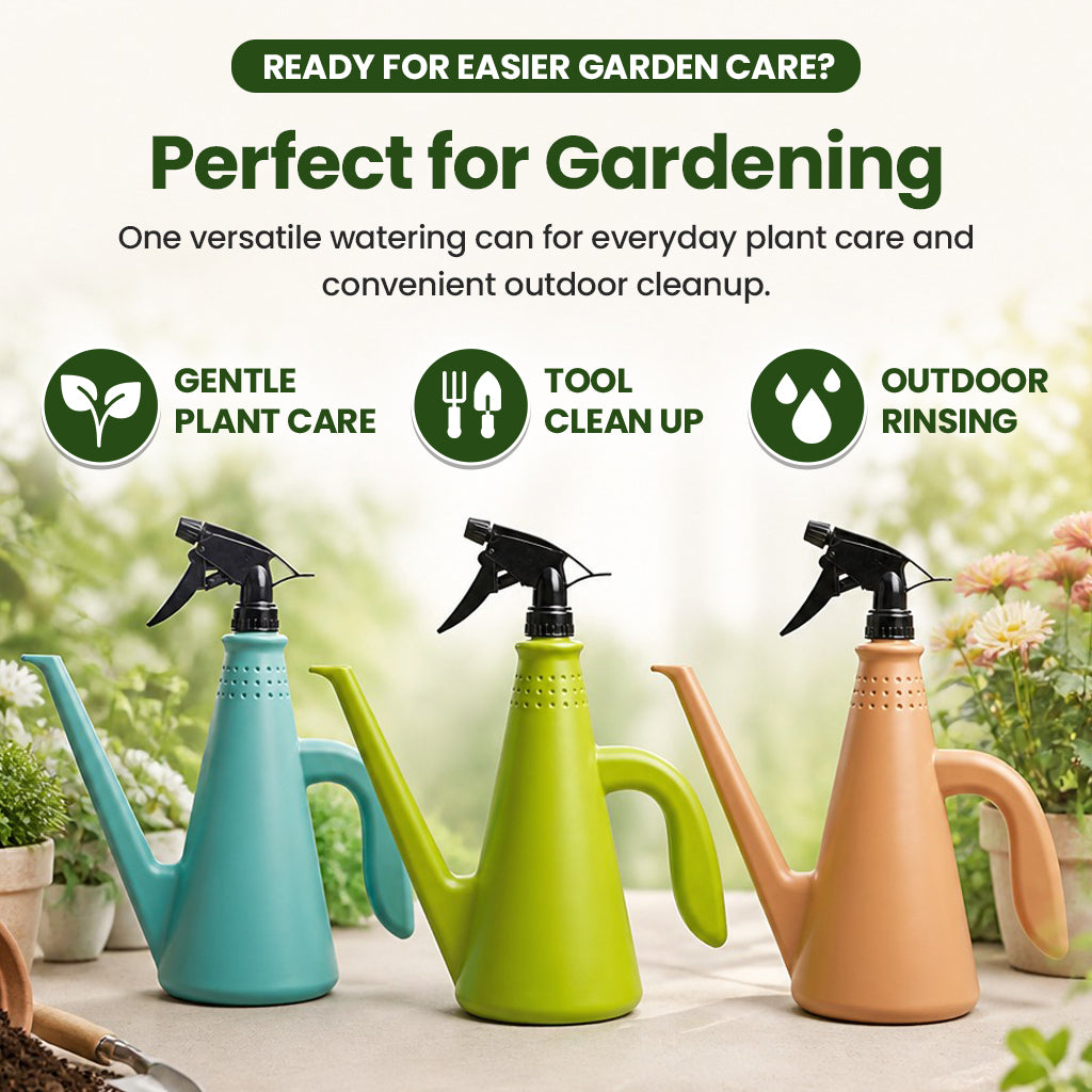 Dual-Purpose Garden Watering Can with High-Pressure Nozzle Spray