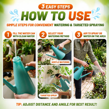 💦🌻 Dual-Purpose Garden Watering Can with High-Pressure Nozzle Spray