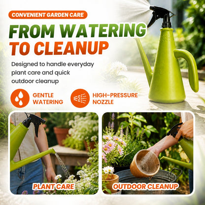 💦🌻 Dual-Purpose Garden Watering Can with High-Pressure Nozzle Spray